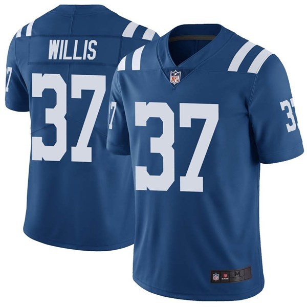 Men's Indianapolis Colts #37 Khari Willis Blue NFL Vapor Untouchable Limited Stitched Jersey